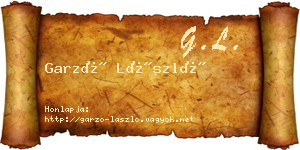 Garzó László névjegykártya