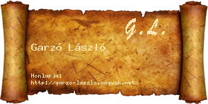 Garzó László névjegykártya